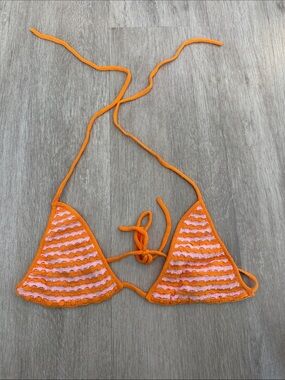 Solid and Striped Iris Crochet Bikini Top